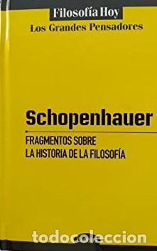 Libros: FRAGMENTOS SOBRE LA HISTORIA DE LA FILOSOFIA - SCHOPENHAUER - Foto 1