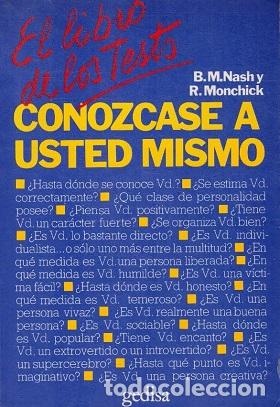 Libros: EL LIBRO DE LOS TESTS VOL. I CONOZCASE A USTED MISMO - R M NASH / R MONCHICK - Foto 1