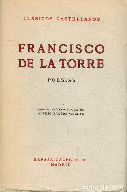 Libros: POESIAS - FRANCISCO DE LA TORRE - Foto 1