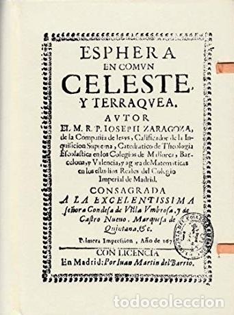 Libros: ESPHERA EN COMUN CELESTE Y TERRAQVEA - JOSE ZARAGOZA - Foto 1