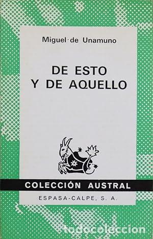 Libros: DE ESTO Y DE AQUELLO - MIGUEL DE UNAMUNO - Foto 1