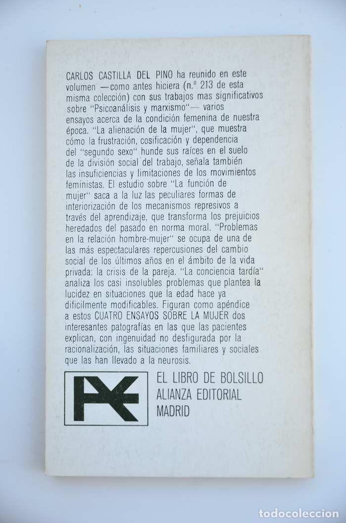 Libros: Cuatro ensayos sobre la mujer - CASTILLA DEL PINO, Carlos - Foto 3
