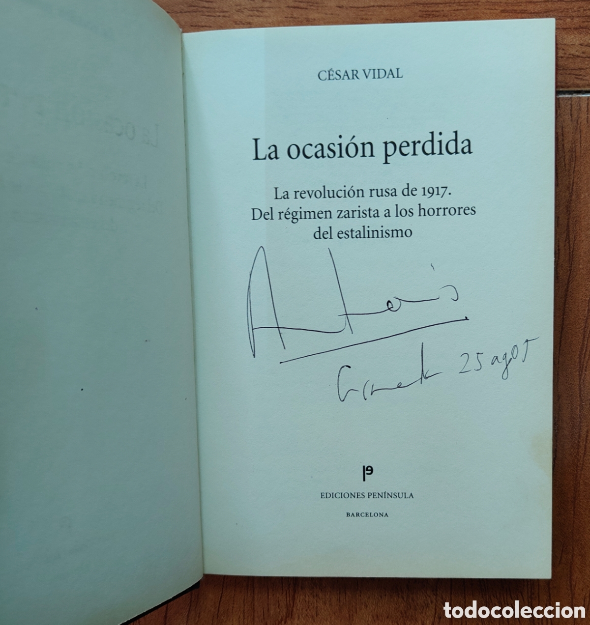 Libros: La Ocasi&oacute;n Perdida - C&eacute;sar Vidal - Foto 3