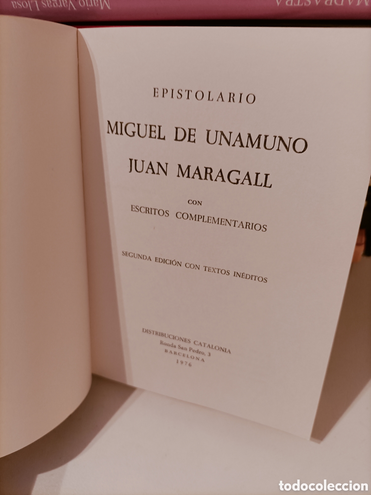 Libros: 1976,Unamuno y Maragall, Epistolario - Foto 6
