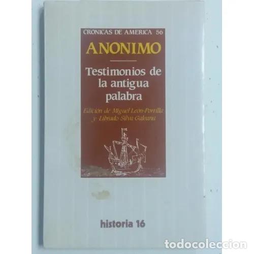 Libros: TESTIMONIOS DE LA ANTIGUA PALABRA - AN&Oacute;NIMO - Foto 1