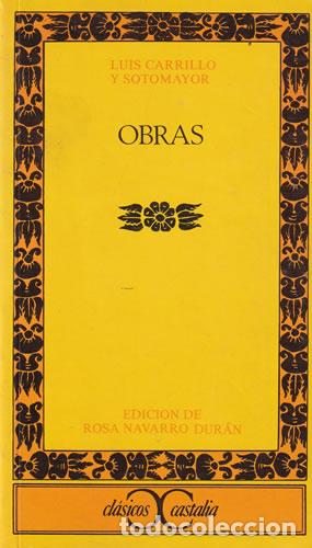 Libros: Obras - Luis Carrillo y Sotomayor - Foto 1