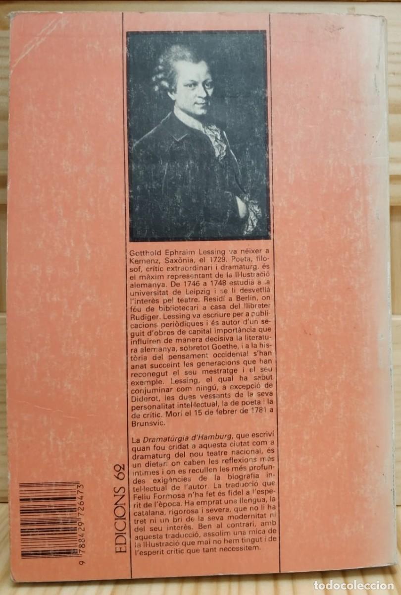 Libros: DRAMAT&Uacute;RGIA DHAMBURG - LESSING, GOTTHOLD EPHRAIM - Foto 2