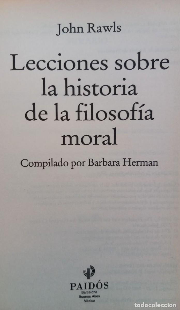 Libros: Lecciones sobre la historia de la filosof&iacute;a moral. - RAWLS, John: - Foto 4