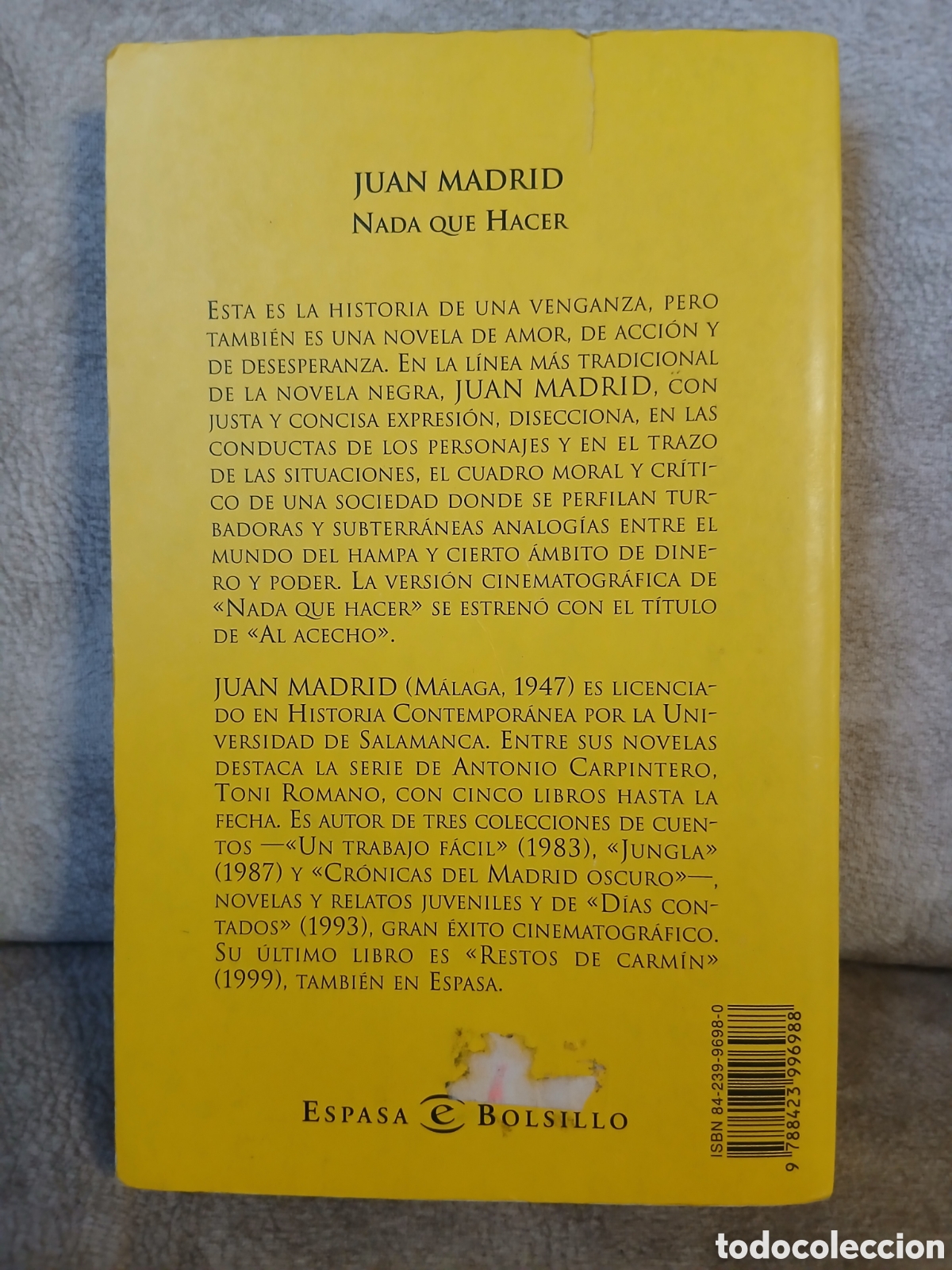 Libros: Libro Nada que Hacer -Juan Madrid- Editorial Espasa - Foto 2