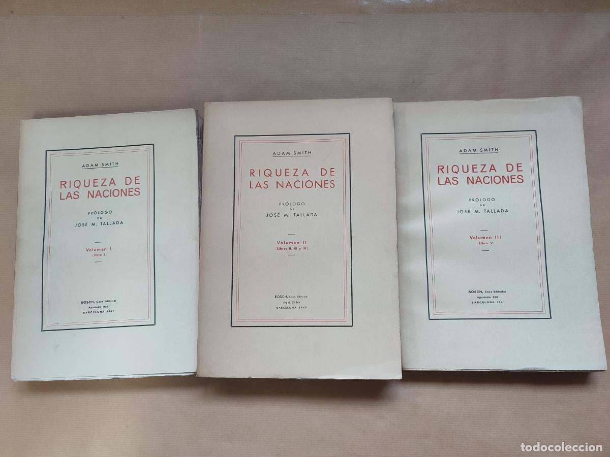 Libros: Riqueza de las naciones. 3 tomos - &rdquo;SMITH, Adam&rdquo; - Foto 1