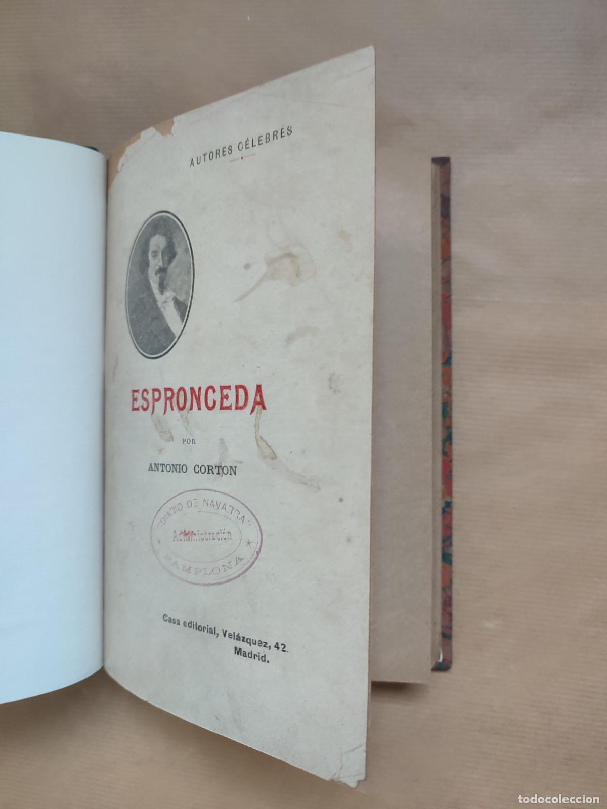 Libros: ESPRONCEDA - &rdquo;Cort&oacute;n , Antonio&rdquo; - Foto 1