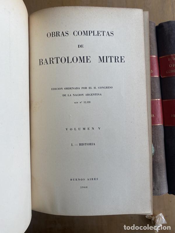 Libros: Obras Completas, 10 tomos - Mitre, Bartolome - Foto 2