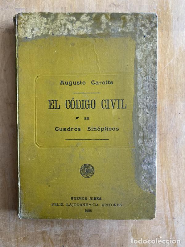 Livros em segunda m&atilde;o: El codigo civil en cuadros sinopticos - Carette, Augusto