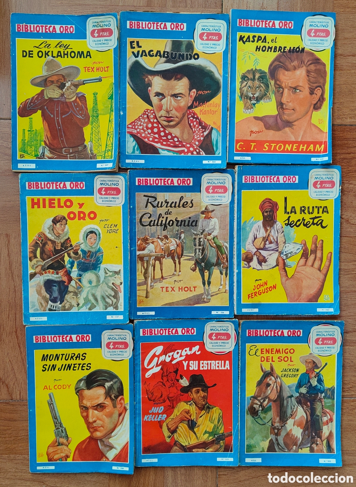 Libros: Lote Biblioteca Oro � Serie Azul � 9 N&uacute;meros - VV. AA. - Foto 1