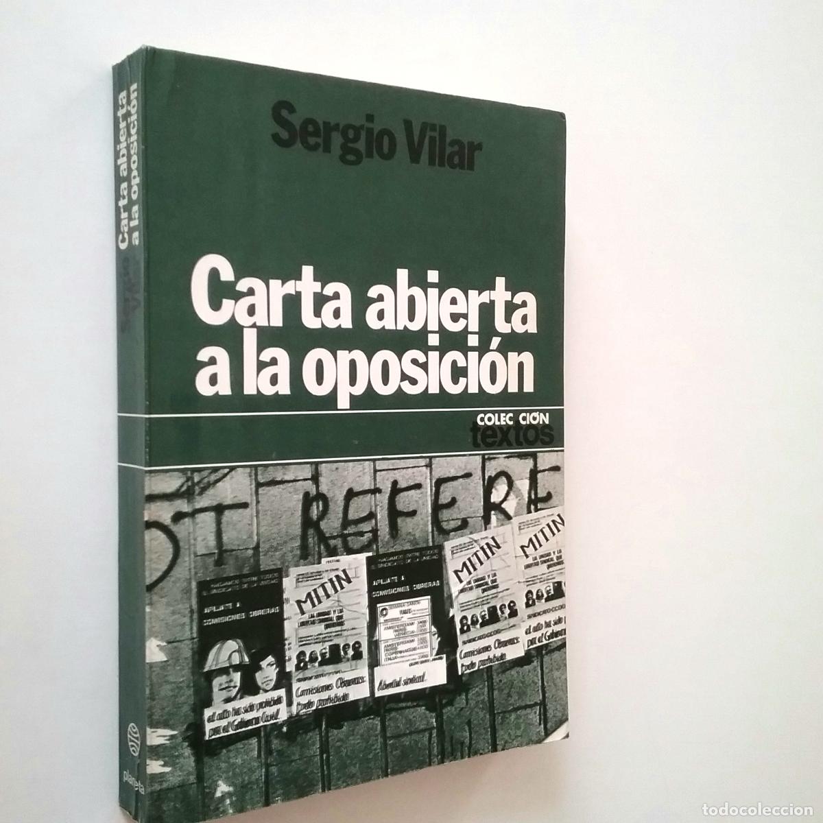 Libros: Sergio Vilar - Carta abierta a la oposici&oacute;n - Foto 1