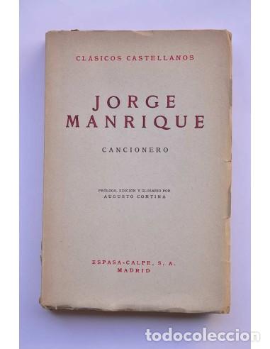Libros: Cancionero - MANRIQUE, Jorge - Foto 1