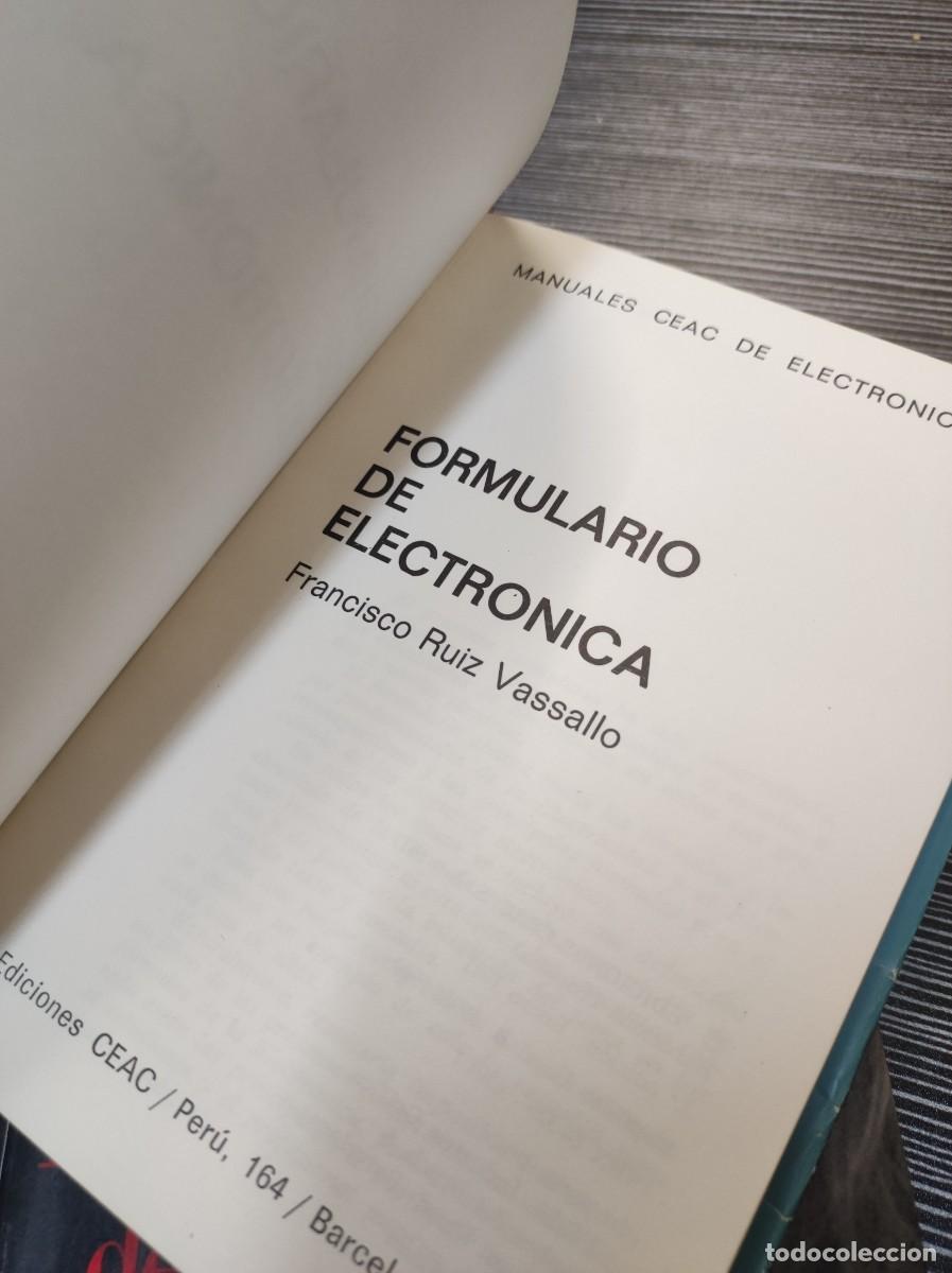 Libros: FORMULARIO DE ELETRONICA FRANCISCO RUIZ VASSALLO - Foto 2