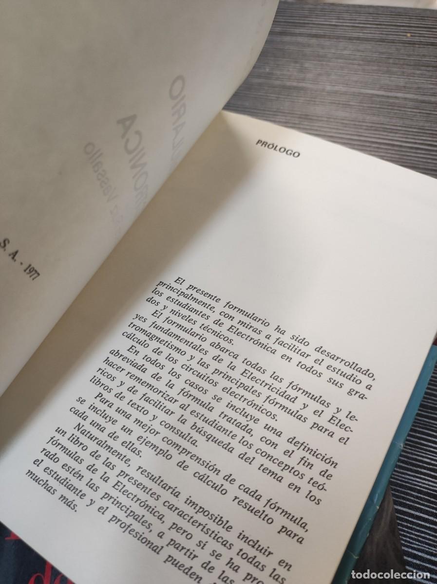 Libros: FORMULARIO DE ELETRONICA FRANCISCO RUIZ VASSALLO - Foto 3