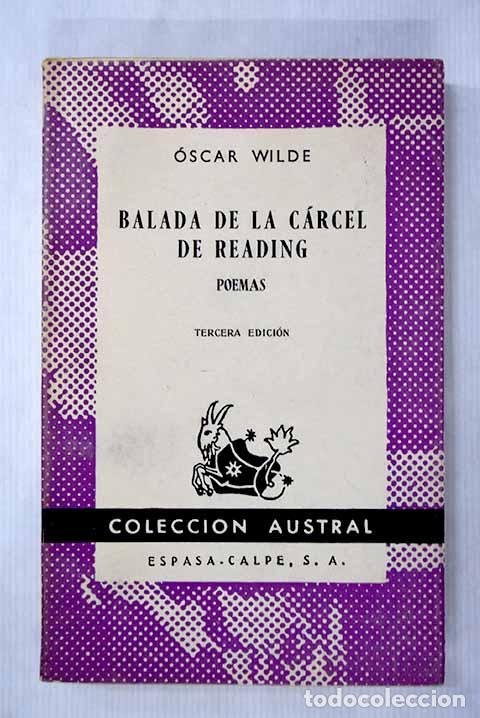 Libros: Balada de la c&aacute;rcel de Reading y otros poemas.- Wilde, Oscar