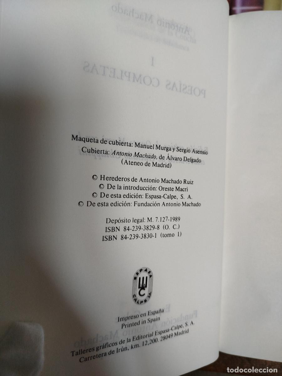 Libros: Obra completa (2 Vol.) - Machado, Antonio (1875-1939) - Foto 5