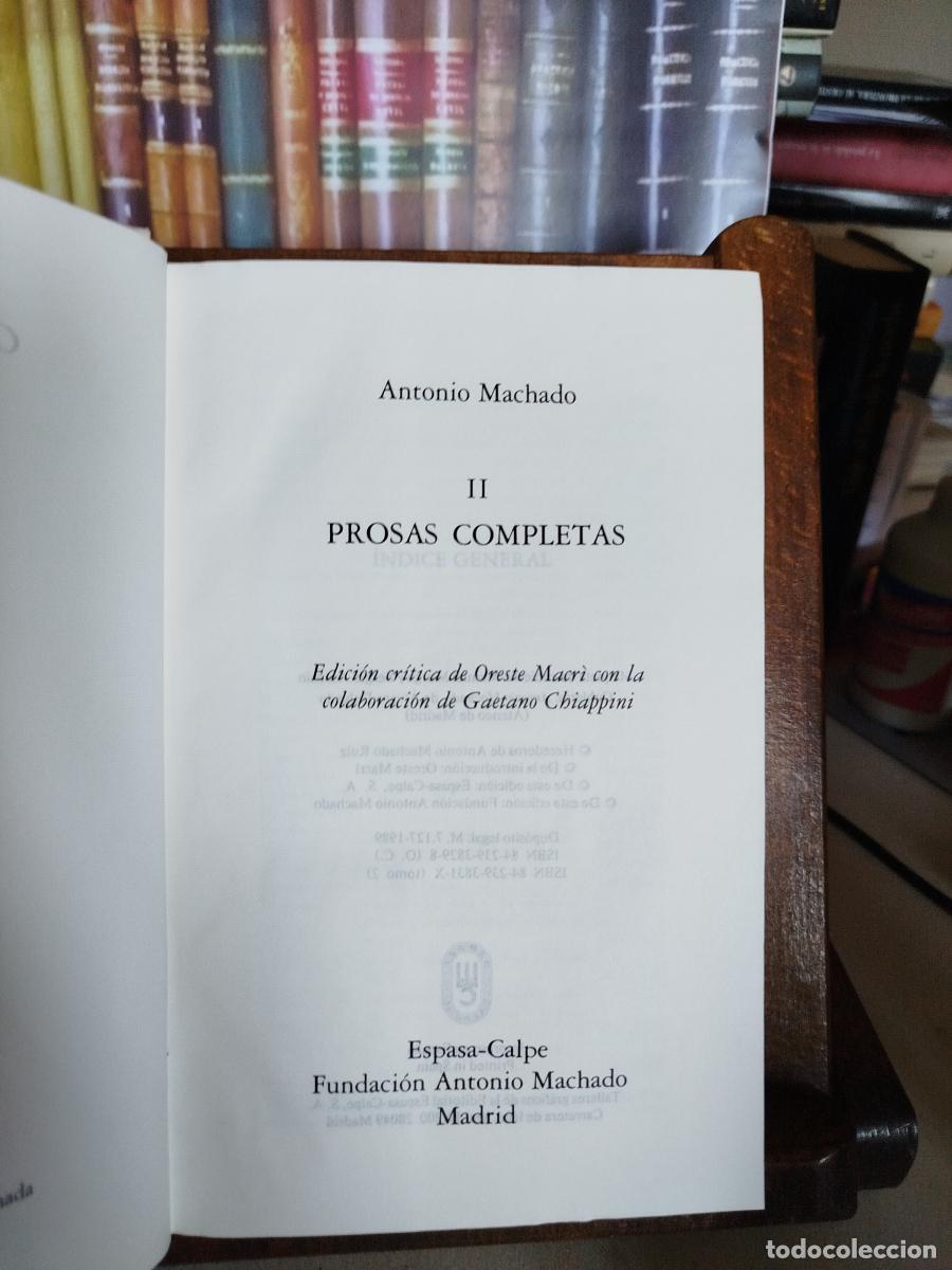 Libros: Obra completa (2 Vol.) - Machado, Antonio (1875-1939) - Foto 15