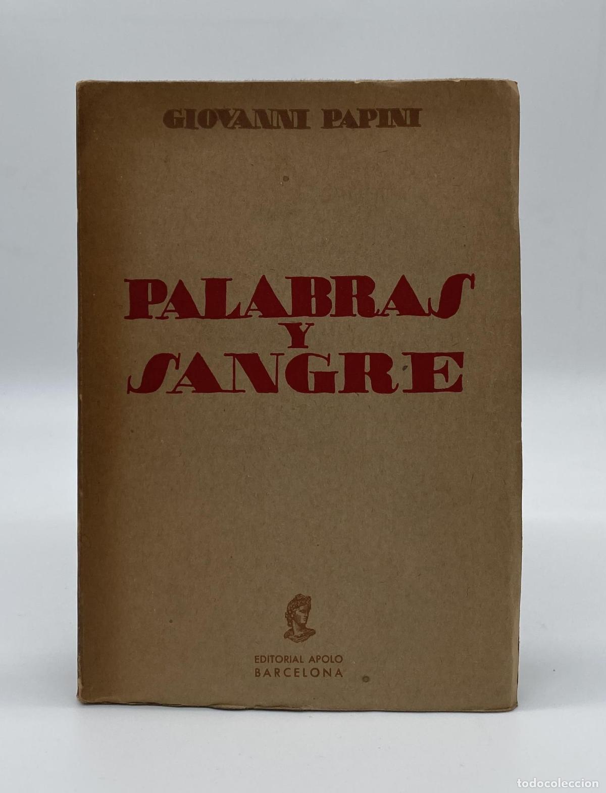Libros: PAPINI, Giovanni. - Palabras y sangre. - Foto 1