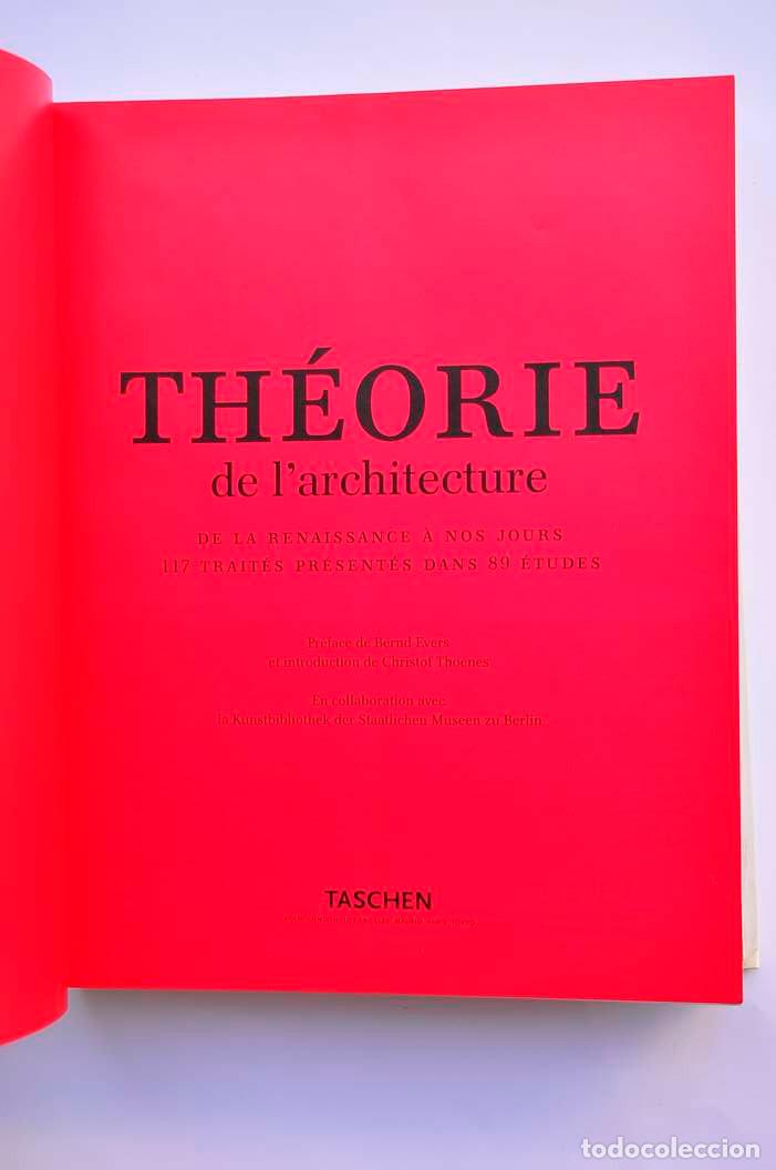 Libros: Th&eacute;orie de lArchitecture. De la Renaissance &agrave; nos jours - TASCHEN - Foto 2