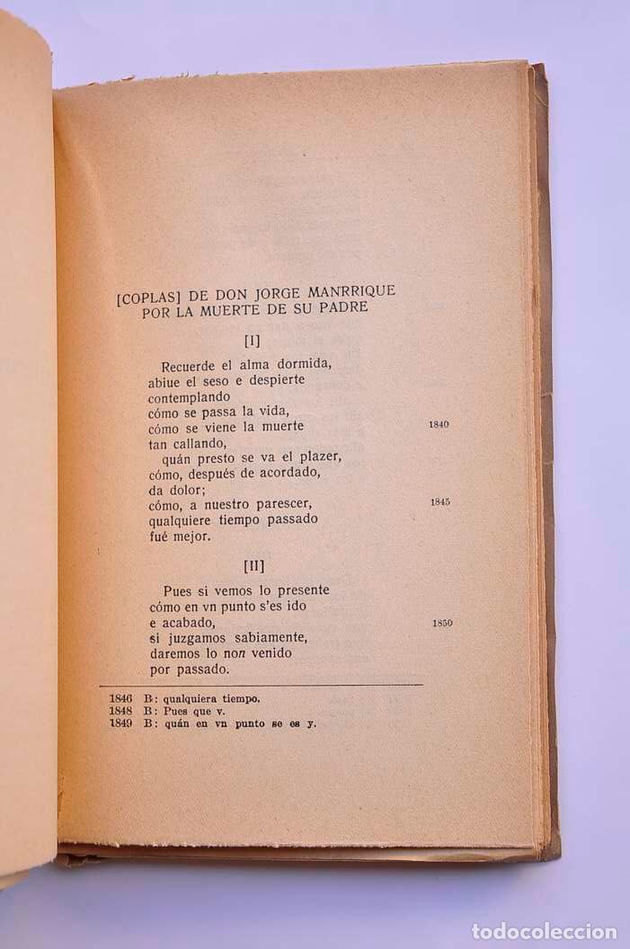 Libros: Cancionero - MANRIQUE, Jorge - Foto 3