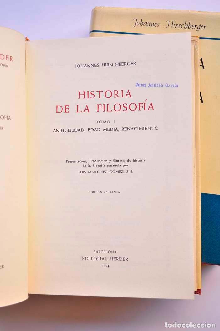Libros: Historia de la filosof&iacute;a - HIRSCHBERGER, Johannes - Foto 4