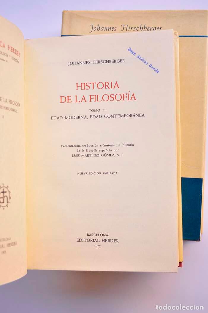 Libros: Historia de la filosof&iacute;a - HIRSCHBERGER, Johannes - Foto 8