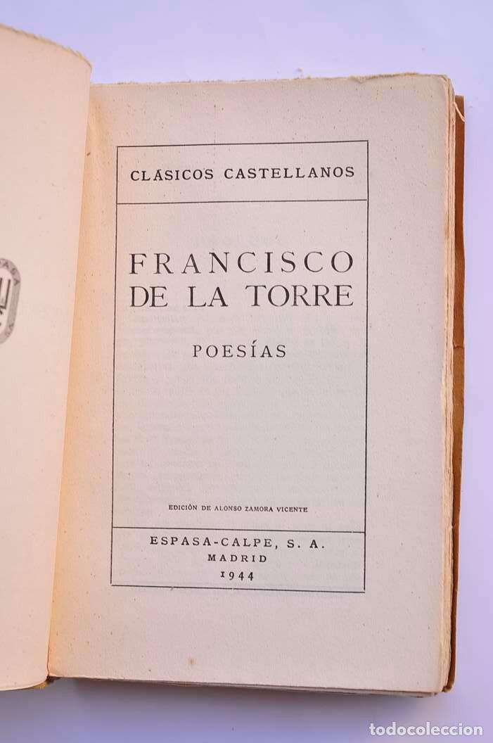 Libros: Francisco de La Torre. Poes&iacute;as - TORRE, Francisco de la&nbsp; - Foto 2