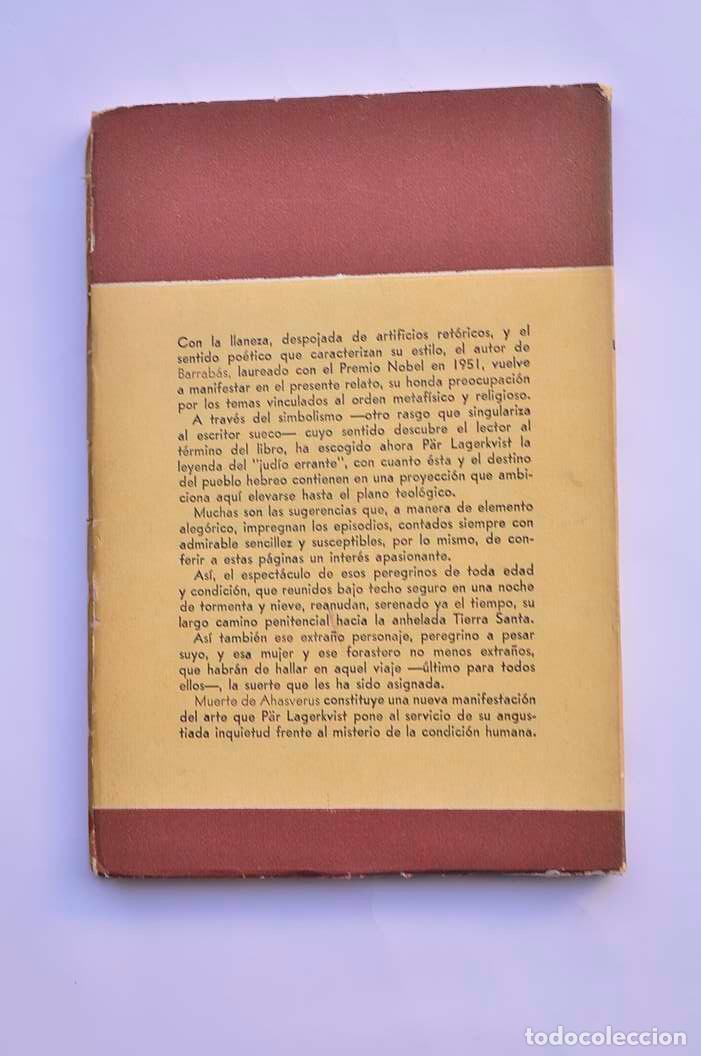 Libros: Muerte de Ahasverus - LAGERKVIST, P&auml;r - Foto 3