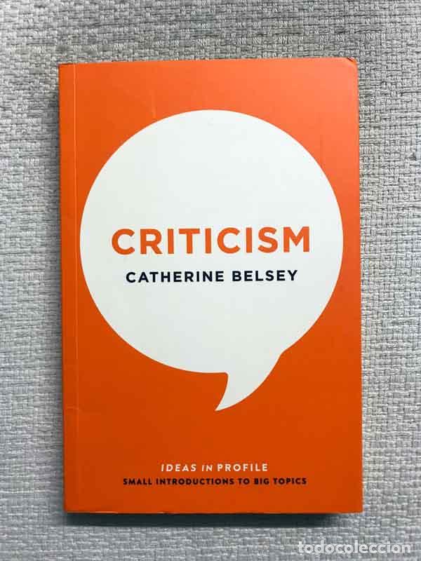 Libros: Criticism. Ideas in Profile - Catherine Belsey - Foto 1