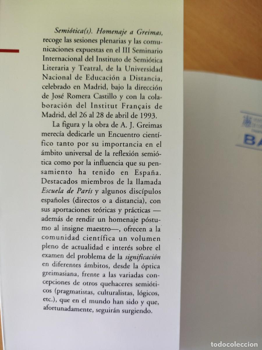 Libros: Semi&oacute;tica(s) : homenaje a Greimas. VISOR LIBROS - Foto 2