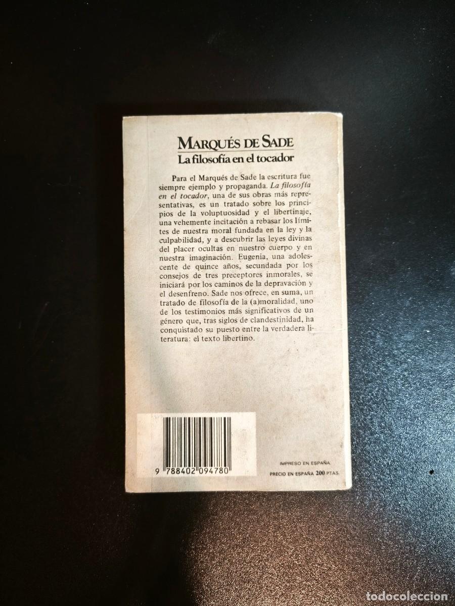 Libros: La filosof&iacute;a en el tocador - Marqu&eacute;s de Sades - Foto 2