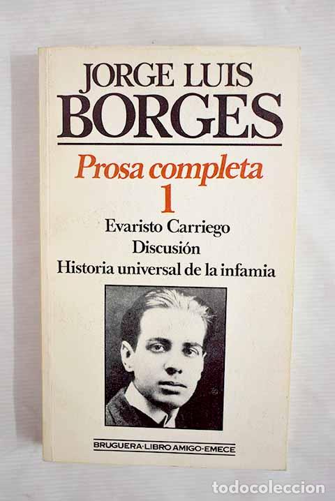 Libros: Borges : Prosa completa. (Tomo 1).- Borges, Jorge Luis - Foto 1