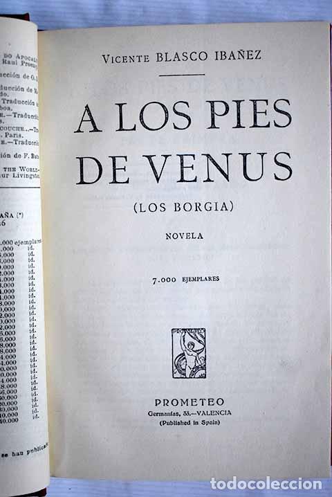 Libros: A los pies de Venus: (los Borgia).- Blasco Ib&aacute;&ntilde;ez, Vicente