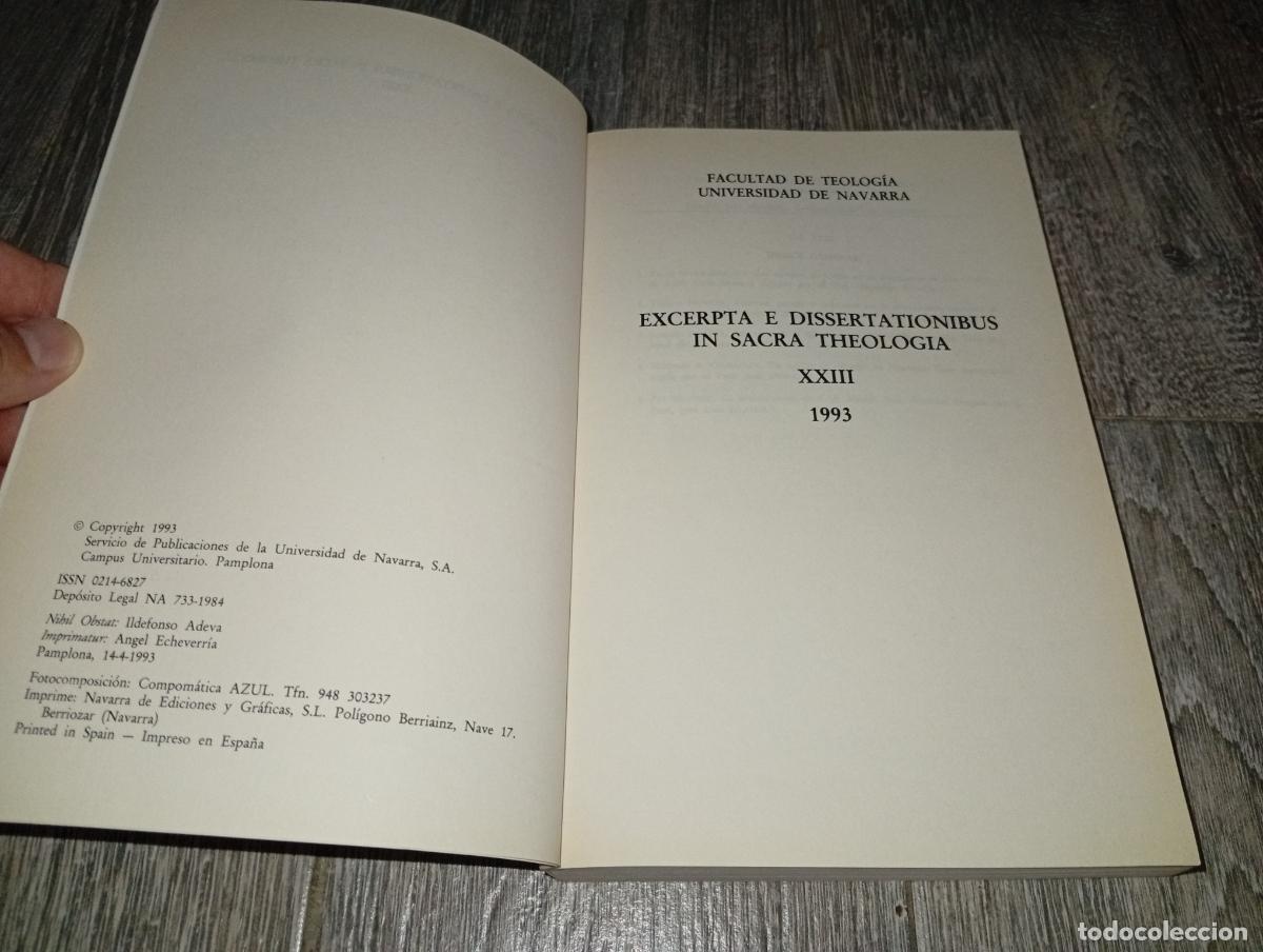 Libros: Libro excerpta Teolog&iacute;a Universidad de Navarra XXIII - Foto 5