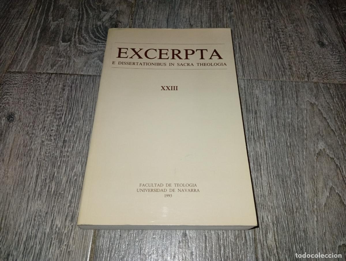 Libros: Libro excerpta Teolog&iacute;a Universidad de Navarra XXIII - Foto 1