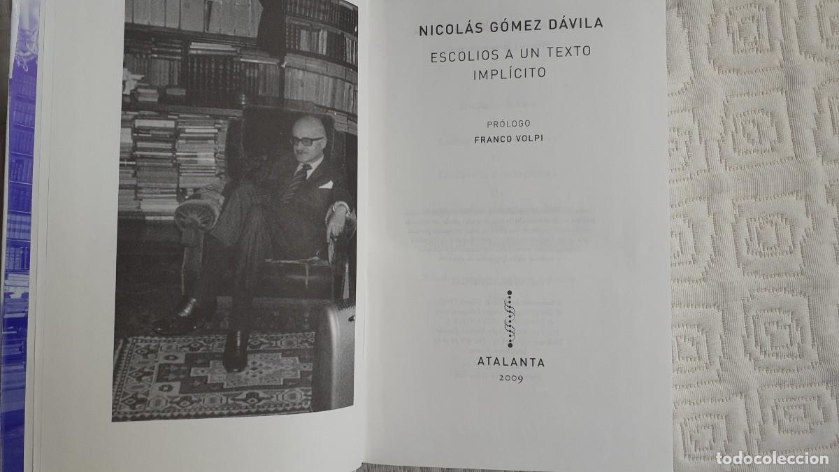 Libros: ESCOLIOS A UN TEXTO IMPL&Iacute;CITO.- Nicol&aacute;s G&oacute;mez D&aacute;vila (Atalanta) - Foto 4