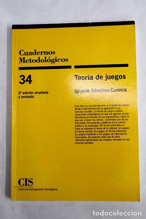 Libros: Teor&iacute;a de juegos: S&aacute;nchez-Cuenca Rodr&iacute;guez, Ignacio.- S&aacute;nchez-Cuenca Rodr&iacute;guez, Ignacio - Foto 1