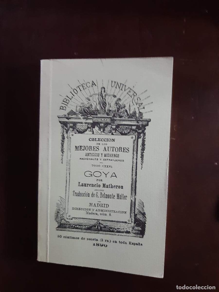Libros: GOYA - MATHERON, LAURENCIO - Foto 1