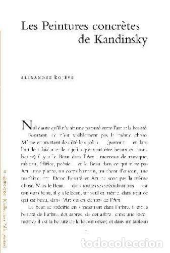 Libros: Les peintures concr&egrave;tes de Kandinsky - Alexandre Koj&egrave;ve - Foto 1