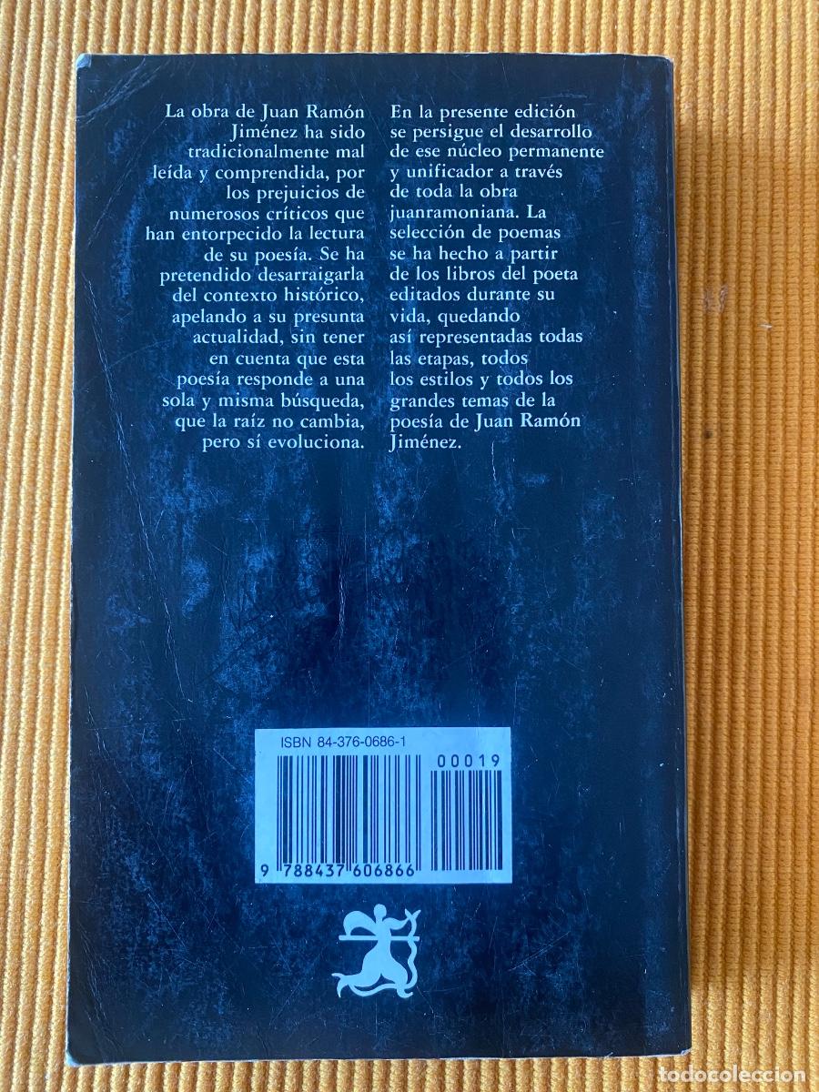 Libros: LIBRO &ldquo;ANTOLOG&Iacute;A PO&Eacute;TICA&rdquo; DE JUAN RAM&Oacute;N JIM&Eacute;NEZ - Foto 2