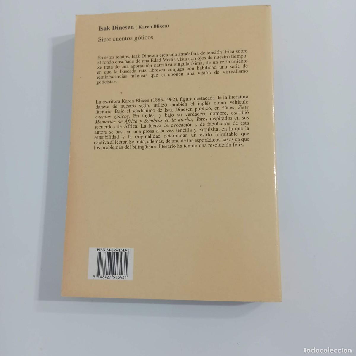Libros: Siete cuentos g&oacute;ticos Isak Dinesen - Foto 2