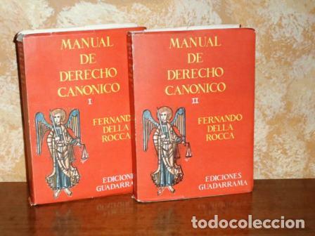 books: MANUAL DE DERECHO CAN&Oacute;NICO I y II (Dos tomos) - Rocca, Fernando della