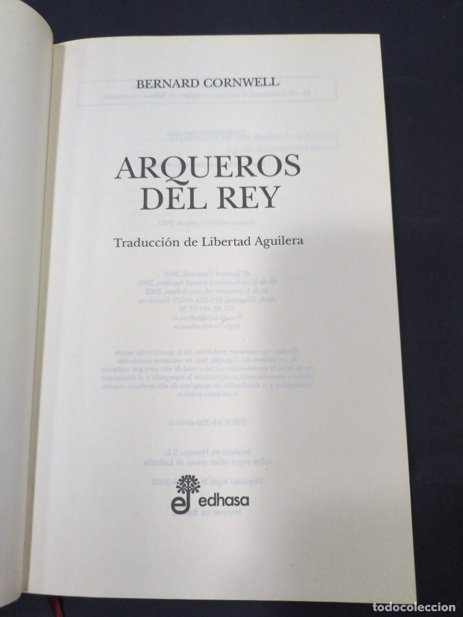 Libros: arqueros del rey edhasa bernard cornwell 2002 - Foto 2