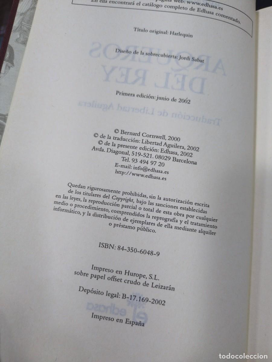 Libros: arqueros del rey edhasa bernard cornwell 2002 - Foto 3