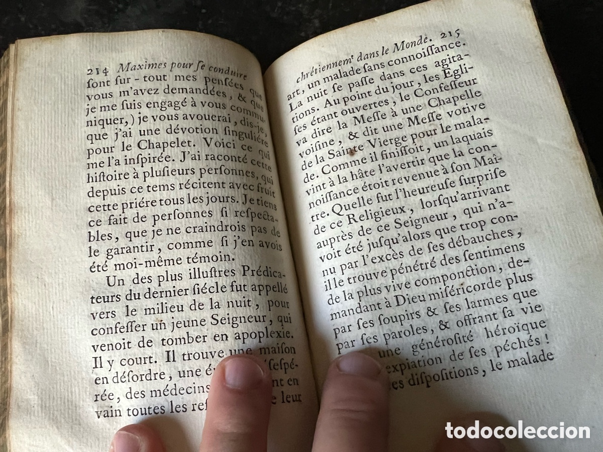 Libros: Libro antiguo 1753 cuero - Foto 4