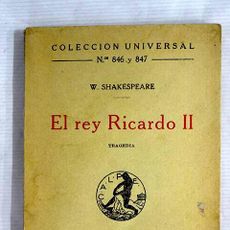 el rey ricardo ii: tragedia.- shakespeare, will - Compra venta en ...